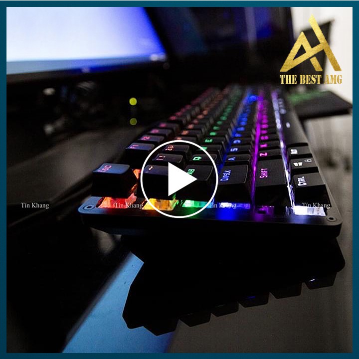 Bàn Phím Máy Vi Tính Laptop Chơi Game HP GK100 Đèn LED 7 Màu RGB - Bàn phím Cơ Keyboard Gaming Có Dây