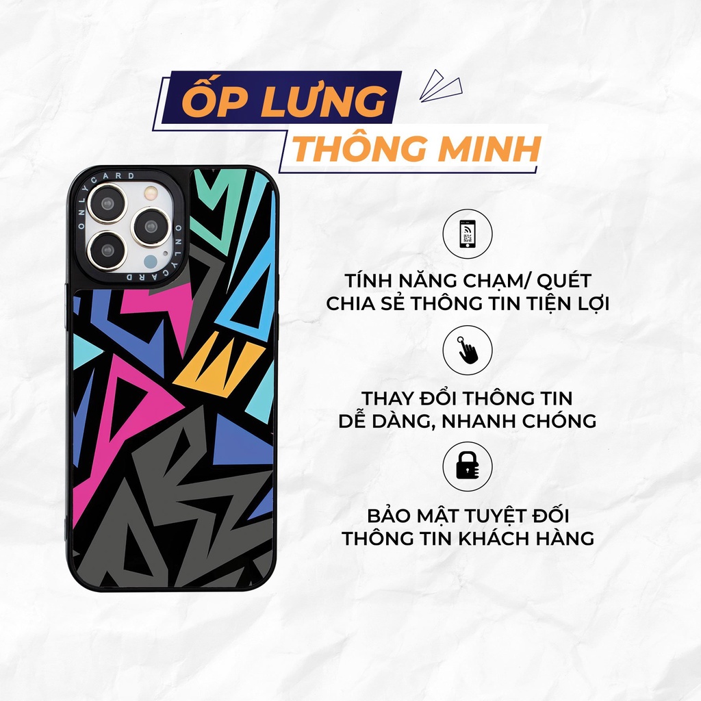Ốp lưng thông minh ONLYCASE_TRIANGLE _25 Onlycard /Dành cho các dòng IPhone 7/7plus/8/8plus/x/xr/xs/11/12/13/pro/promax