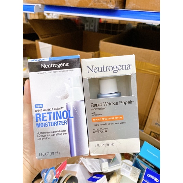 Kem dưỡng ẩm chống lão hoá ngày và đêm Neutrogena Rapid Wrinkle Repair 29ml Hàng Mỹ