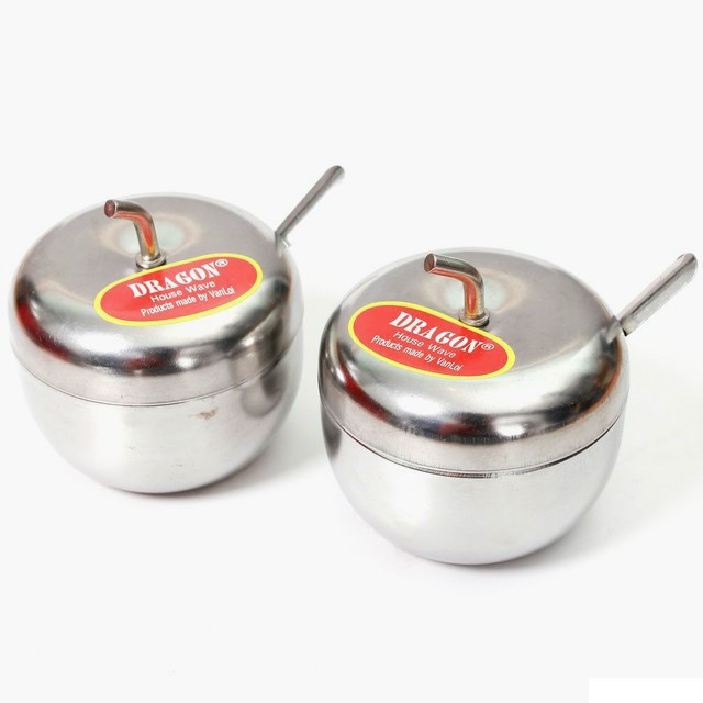 COMBO 04 HŨ ĐỰNG GIA VỊ HÌNH QUẢ TÁO NGỘ NGHĨNH - BX6990 - BX0886