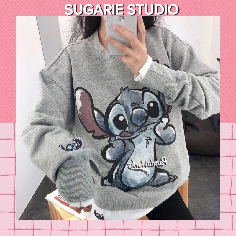 Áo sweater nỉ chuột stitch Sugarie (ảnh thật ở cuối slide) | BigBuy360 - bigbuy360.vn