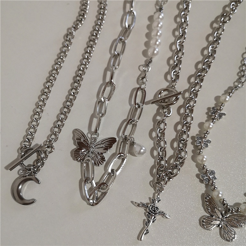 iF YOU Vòng cổ   bạc tùy chọn kiểu mặt phong cách cổ điển dành cho nữ