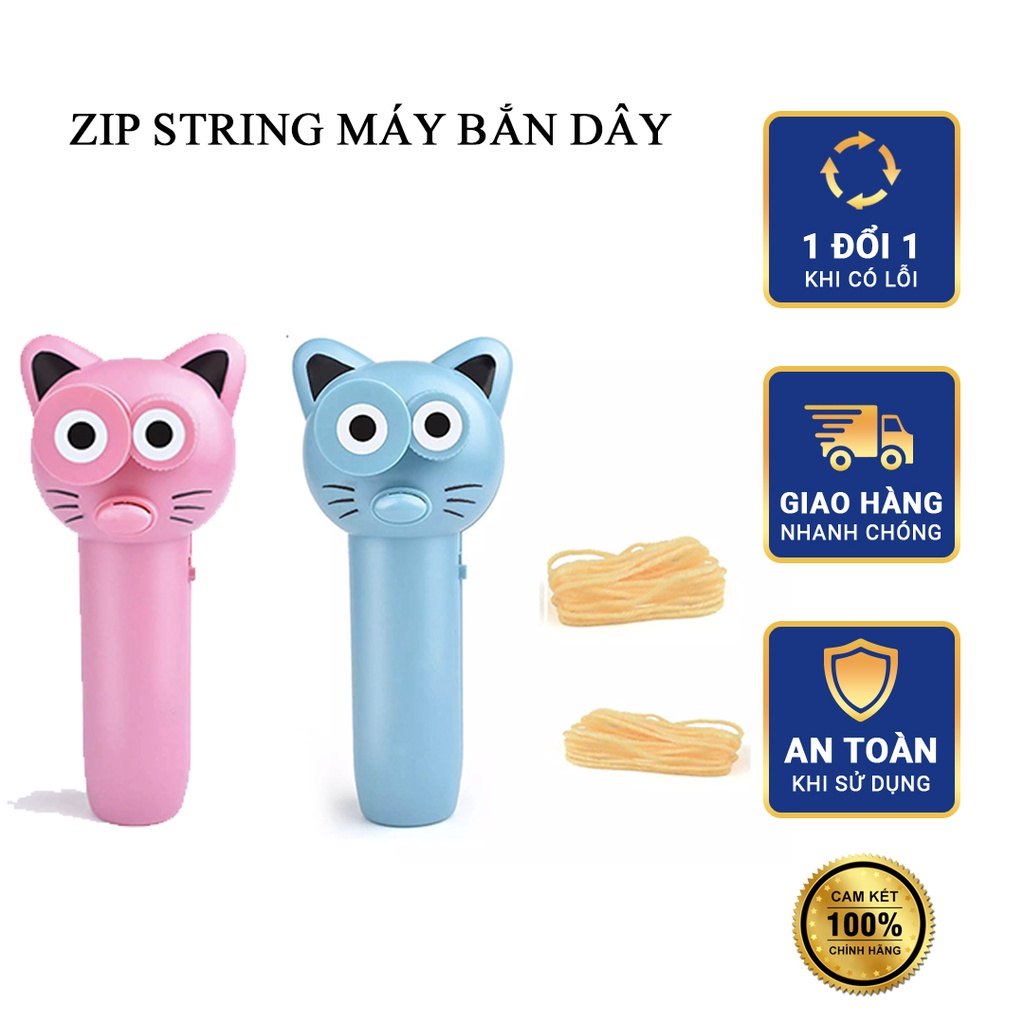 Máy Bắn Dây Đồ Chơi VikiToys Zip String Cánh Quạt Có Dây Kéo Hình Chú Mèo Vui Nhộn Hot Trend Tiktok An Toàn Không Độc