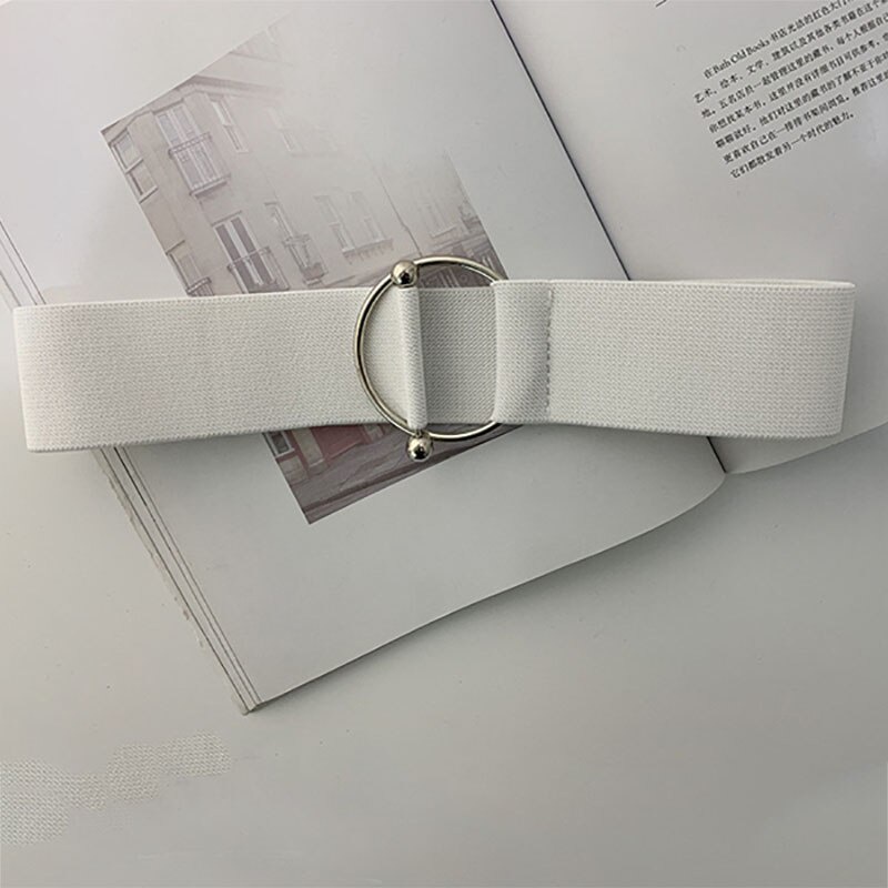Thắt Lưng Khóa Tròn Màu Bạc Thời Trang Cho Nữ