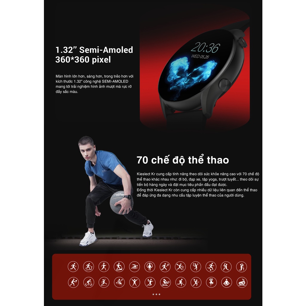 Đồng hồ thông minh Xiaomi Kieslect Calling Kr Bản Quốc Tế YFT2024EU