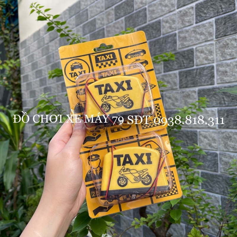 Đèn led taxi gắn chân kiếng chân gương xe máy