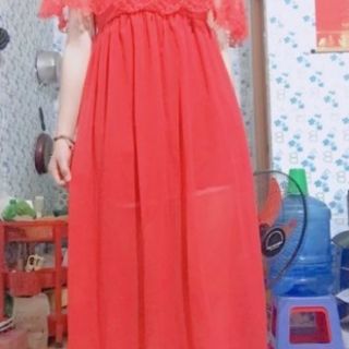Maxi trễ vai voan thời trang (kèm hình chụp thật)