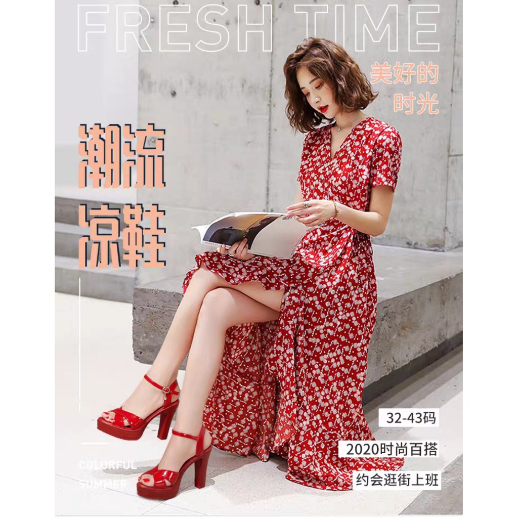 Giày Cao GÓt Đúp Quai Chéo