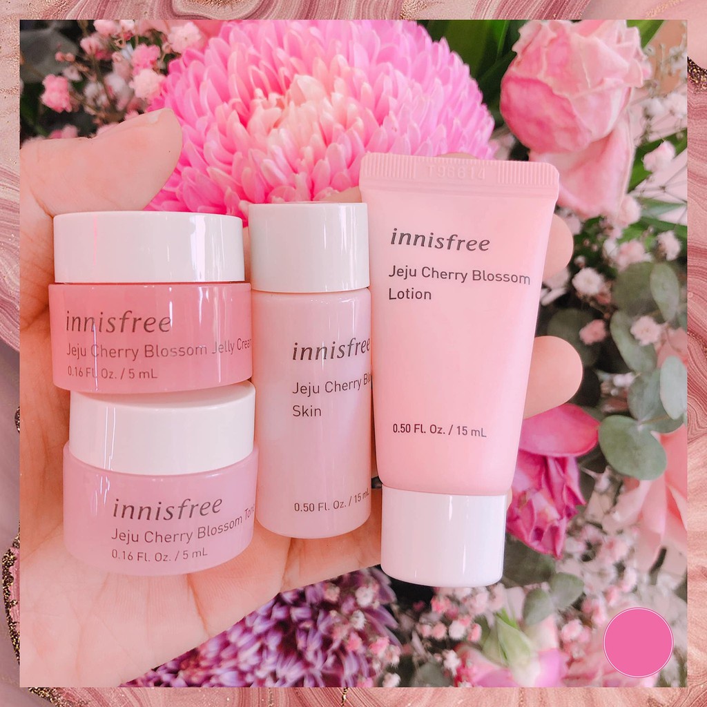 Bộ Dưỡng Sáng Da Từ Hoa Anh Đào Innisfree. Jeju Cherry Blossom Kit 4sp