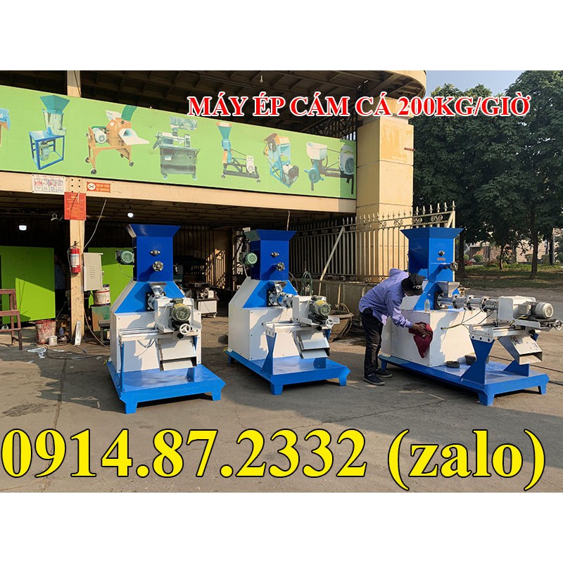 Máy ép cám cá nổi Bình Quân - Ép cám cá, cám chim, cám lợn, cám ếch