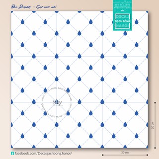 Decal trang trí 𝐒𝐄𝐓 𝐁𝐋𝐔𝐄 𝐃𝐫𝐨𝐩𝐥𝐞𝐭𝐬 - khổ lớn 60x165cm