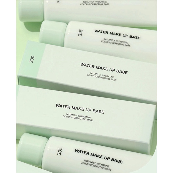 Kem Lót 3CE Water Makeup Base theo tone da màu hồng -tím -xanh