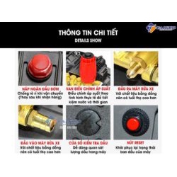 Máy rửa xe cao áp 1 pha 2,2kw Kokoro T2200MC -  bảo hành 1 năm -  Tahico