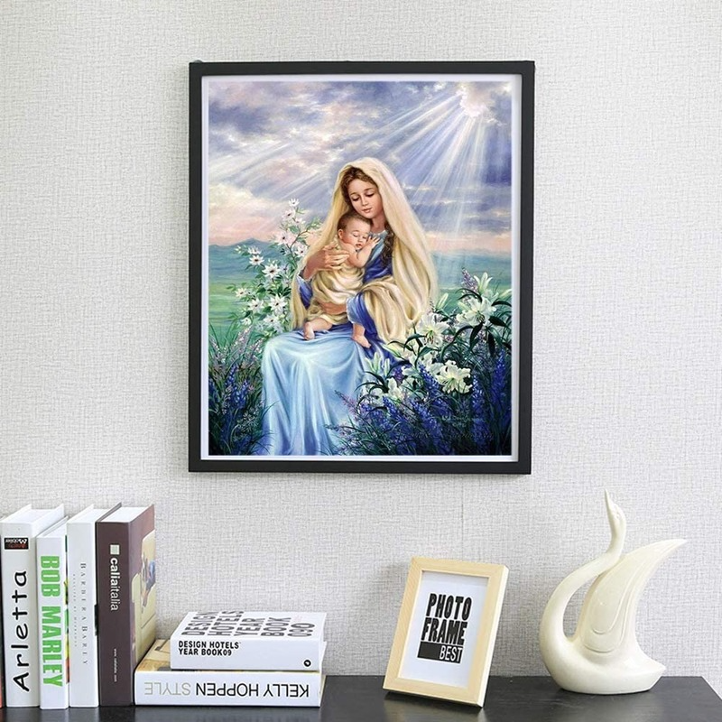 Bộ dụng cụ làm tranh đính đá DIY họa tiết độc đáo kích thước 30x40cm dùng trang trí nhà cửa