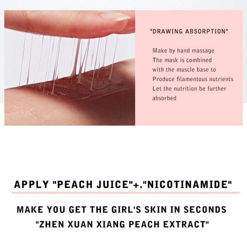 Set 30 Mặt Nạ Ngủ Chiết Xuất Đào Niacinamide Dưỡng Ẩm Thu Nhỏ Lỗ Chân Lông Làm Săn Ch