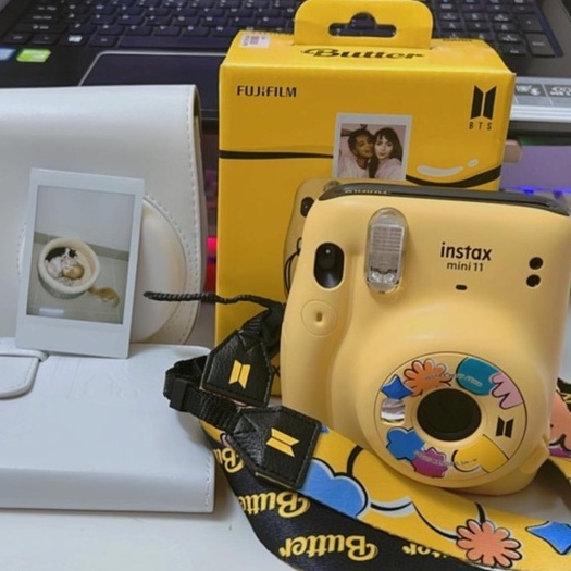 Instax Mini 11 BTS BUTTER - Máy ảnh lấy ngay Fujifilm - Chính hãng bảo hành 1 năm - Tặng kèm 10 film