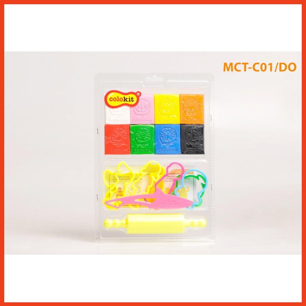 BỘ SÁP NẶN 8 MÀU CÓ KHUÔN DORAEMON MCT-C01/DO - COLOKIT