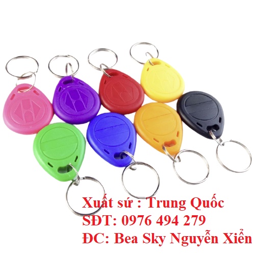 [SET 20 cái ] Thẻ RFID [ thẻ thang máy ] Thẻ từ tần số 125KHZ loại sao chép được từ thẻ khác, dạng móc khóa nhều màu sắc