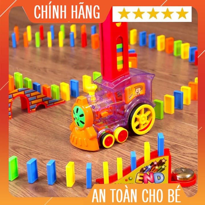 Tàu hoả tự động xếp domino/ đồ chơi thông minh cho bé/đồ chơi sáng tạo