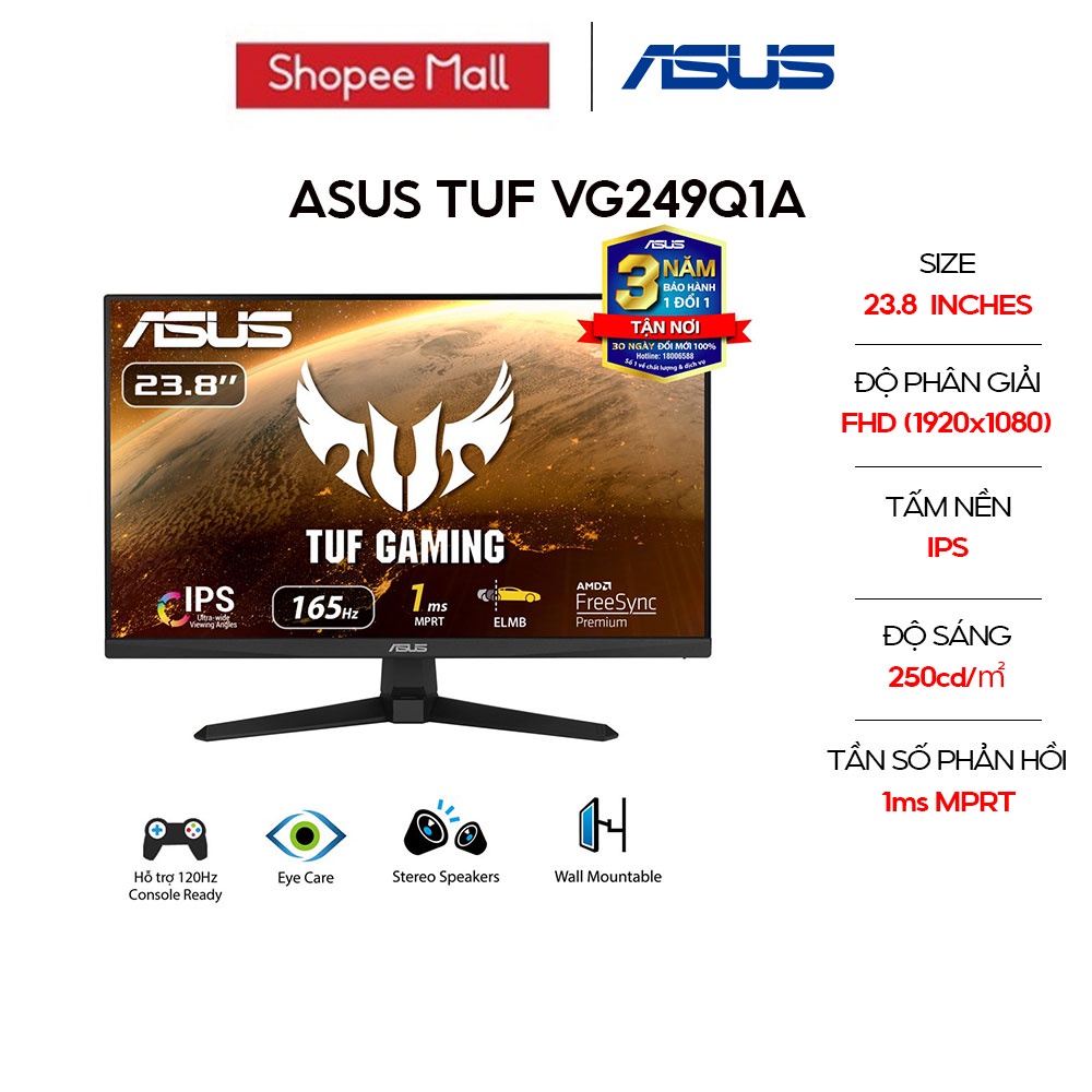 Màn Hình ASUS TUF VG249Q1A 23.8" FHD IPS 165Hz