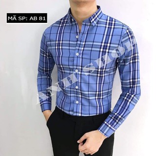 ÁO SƠ MI NAM KẺ SỌC CHẤT LỤA CÓ HỘP