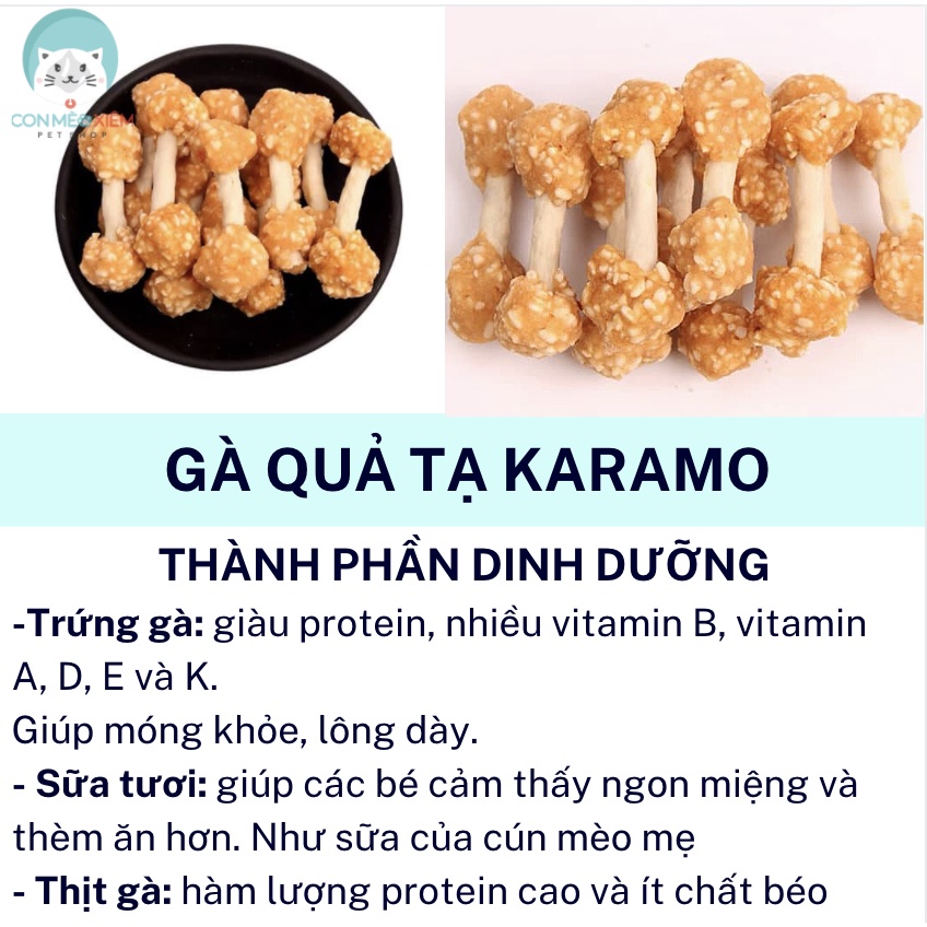 Bánh thưởng cho chó thịt gà Karamo 100g sạch răng, thức ăn snack vặt huấn luyện cún Con Mèo Xiêm