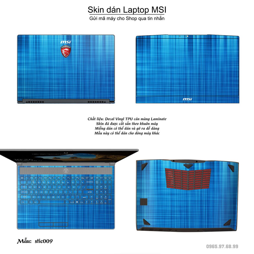 Skin dán Laptop MSI in hình Hoa văn sticker nhiều mẫu 2 (inbox mã máy cho Shop)