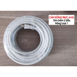 Cáp Đồng Trục RG6 (5C) - Cuộn 15 Mét - Hàng Loại 1 Chính Hãng AVG