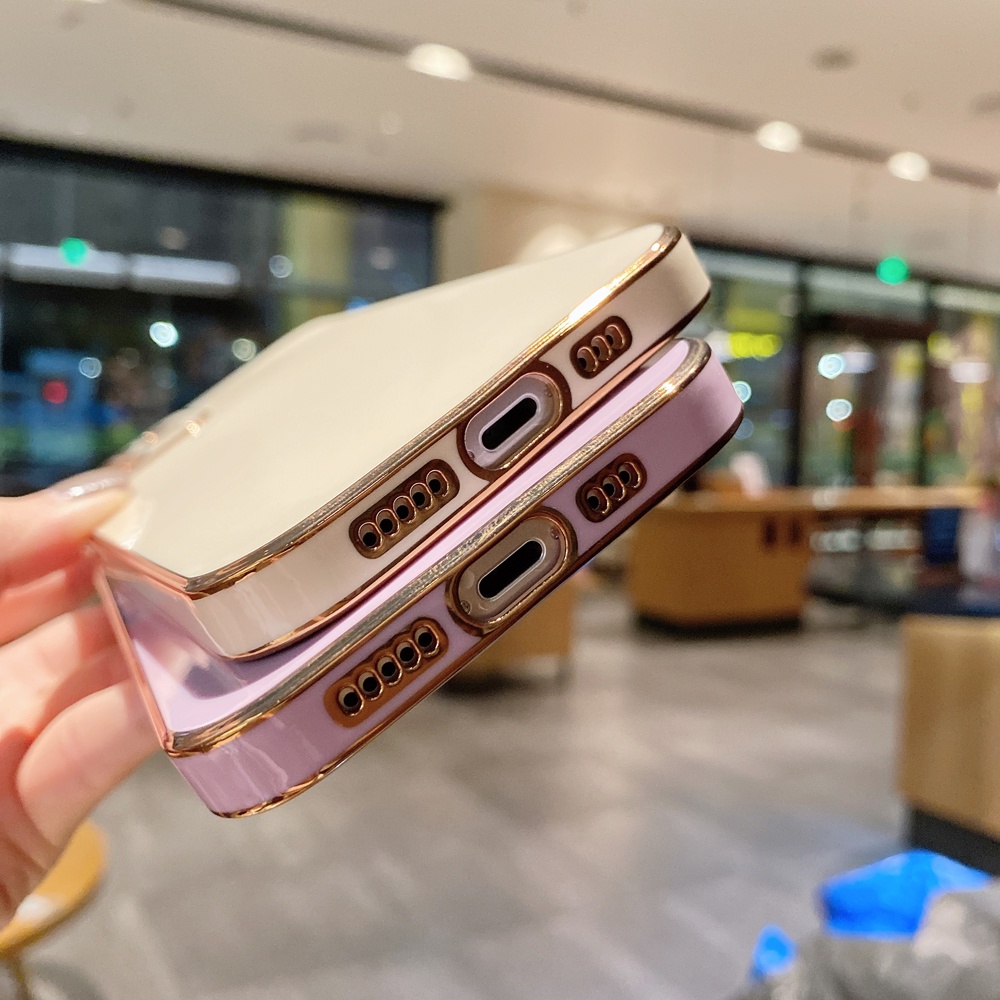 Ốp điện thoại TPU mạ màu trơn sang trọng thích hợp cho Iphone 12 11 Pro Max Xs Max Xr X 8 7 Plus