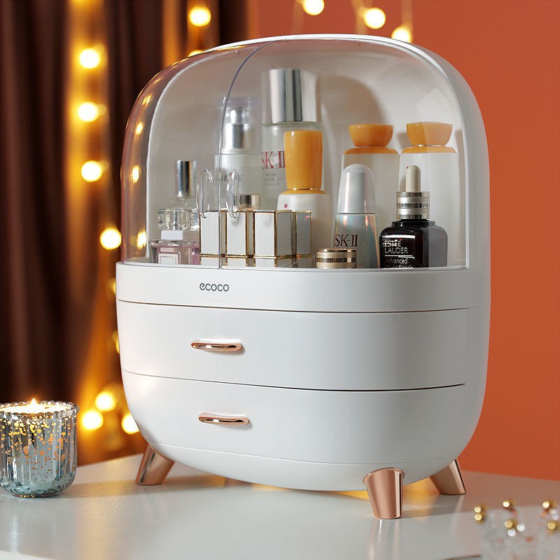 Tủ đựng mỹ phẩm có nắp ecoco dành cho phụ nữ làm đẹp Việt Nam