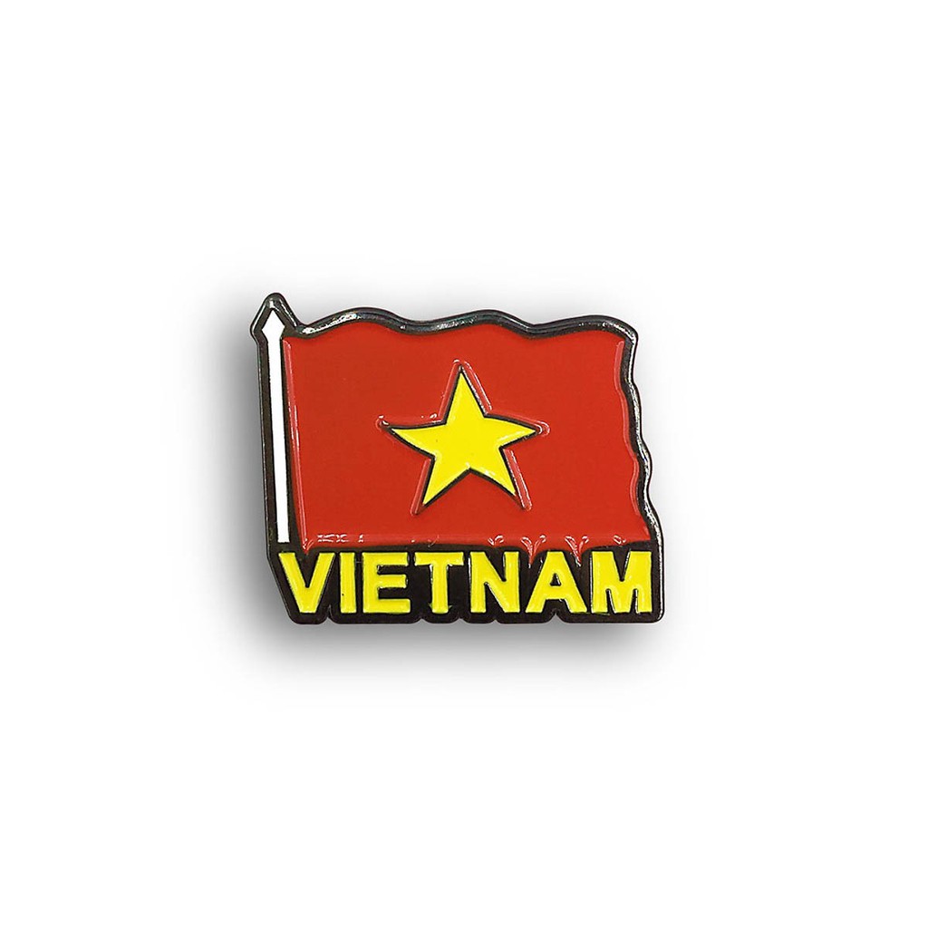 Ghim cài áo Enamel Pin Sticker Factory - Chủ đề Cờ Việt Nam 3.3x2.1cm