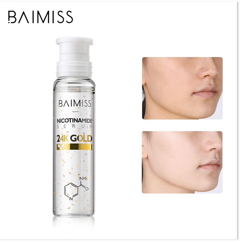 Set 10 Lọ Tinh Chất Dưỡng Da Mặt BAIMISS Vàng 24K Cấp Nước Làm Sáng Tái Sinh Làn Da 10ml