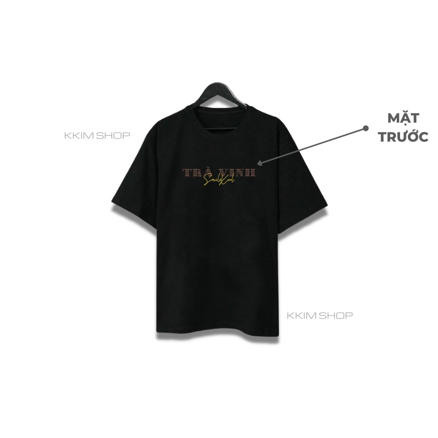 Áo thun tay lỡ TRÀ VINH, Áo phông 63 tỉnh thành Form rộng oversize, chất liệu Cotton KKIMSHOP