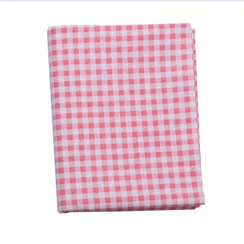 Vải Bố Vải Canvas Decor Trang Trí Làm Rèm Cửa Khăn Bàn Phông Chụp Ảnh Hoạ Tiết Caro Hồng Nhuyễn