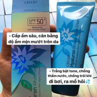 KEM CHỐNG NẮNG DƯỠNG DA CELLIO SPF 50PA+