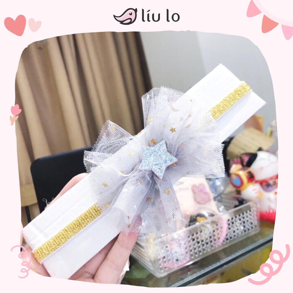 (Ảnh thật) Cặp tóc cho bé- Băng đô sao ghi