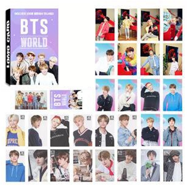 Lomo BTS World -2 card ảnh BTS in hình nhóm nhạc idol hàn quốc