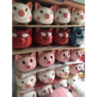 Lợn Đất Tiết Kiệm Lợn Hoạt Hình Heo Đất Heo Siêu Nhân Gốm Sứ Bát Tràng