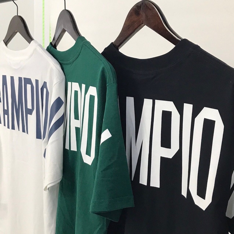 Áo thun Champion logo thêu hình in lớn