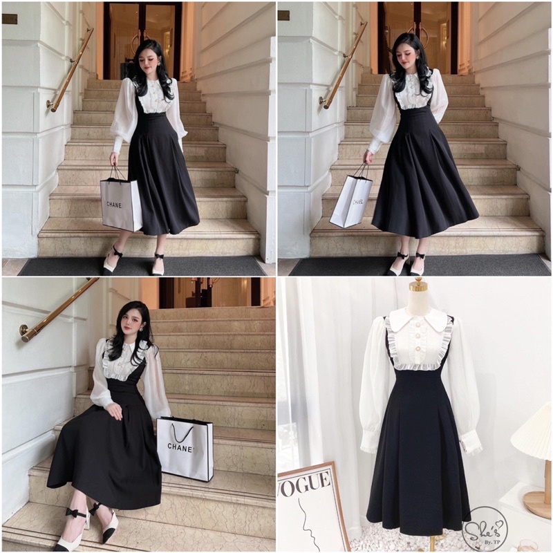 ❤️FREESHIP❤️Váy xoè pha tơ cổ đức công chúa siêu đẹp.Uy tín