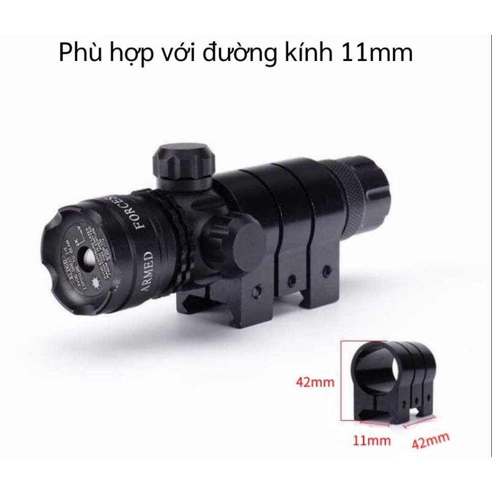 Đèn Laze Núm Vặn Chỉnh Tia Xanh Trọn Bộ Cao Cấp.Đèn Laser Cực Mạnh - Bút Laser Scope Chỉnh Tia Đỏ.