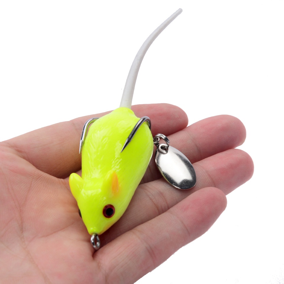 Mồi Câu Cá Giả 3d Có Móc 5.5cm / 10.5g Thunder Frog Rat Frog Lures Lure Bait Soft Bait Lure Suit Freshwater Double Hook Barbed Lei Frog Lei Mouse Bait