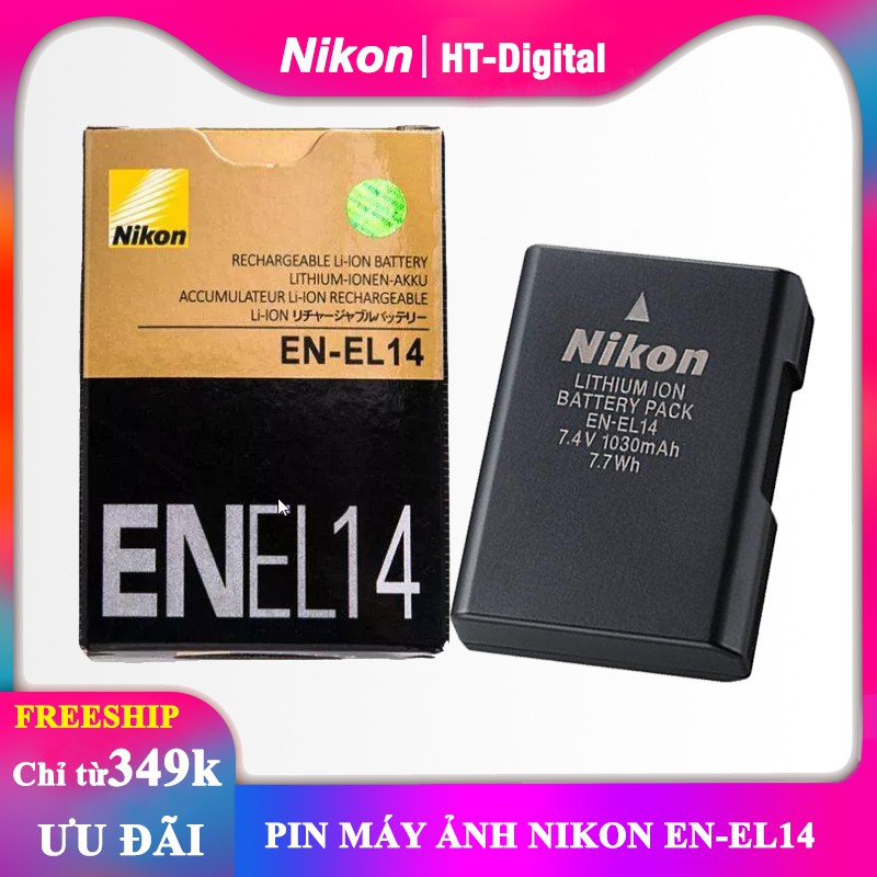 Pin máy ảnh Nikon EN-EL14 cho Nikon D3100 D3200 D5100 D5200 P7000 P7100 D5300 (Bảo hành 6 tháng)