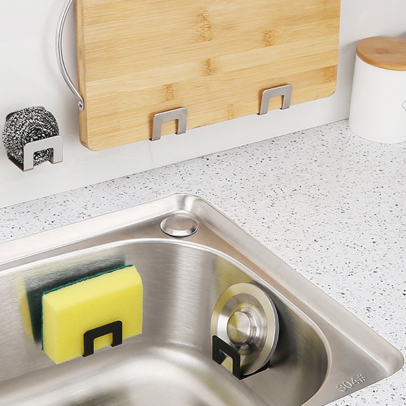 Set 2 Giá Đỡ Miếng Xốp Rửa Chén Gắn Tường Tiện Lợi