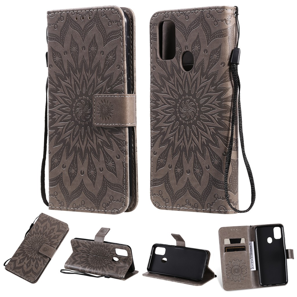 Casing Samsung Galaxy M30S / M21 sun flower embossed leather shell phone case | BigBuy360 - bigbuy360.vn