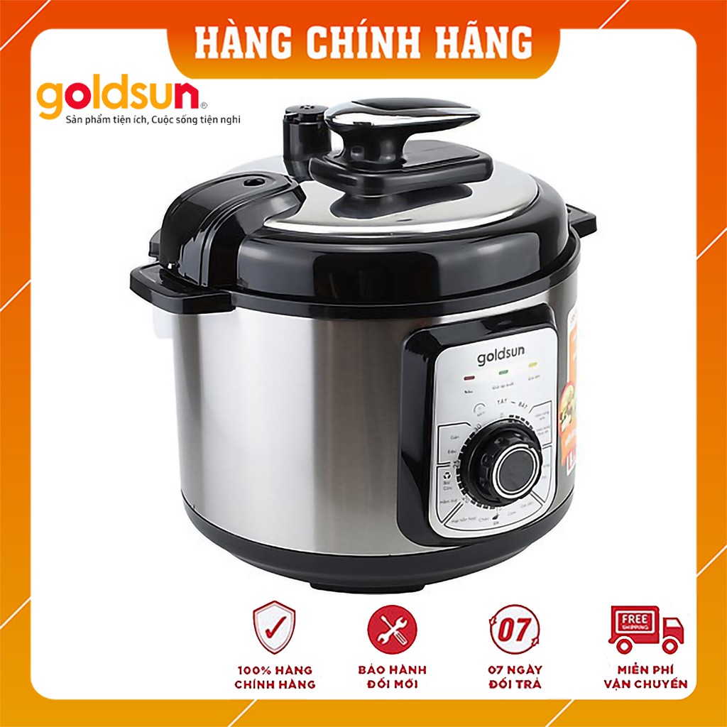 Nồi áp suất điện đa năng Goldsun CD3601 - 5L - Công suất 900W - Hàng chính hãng - Bảo hành 12 tháng