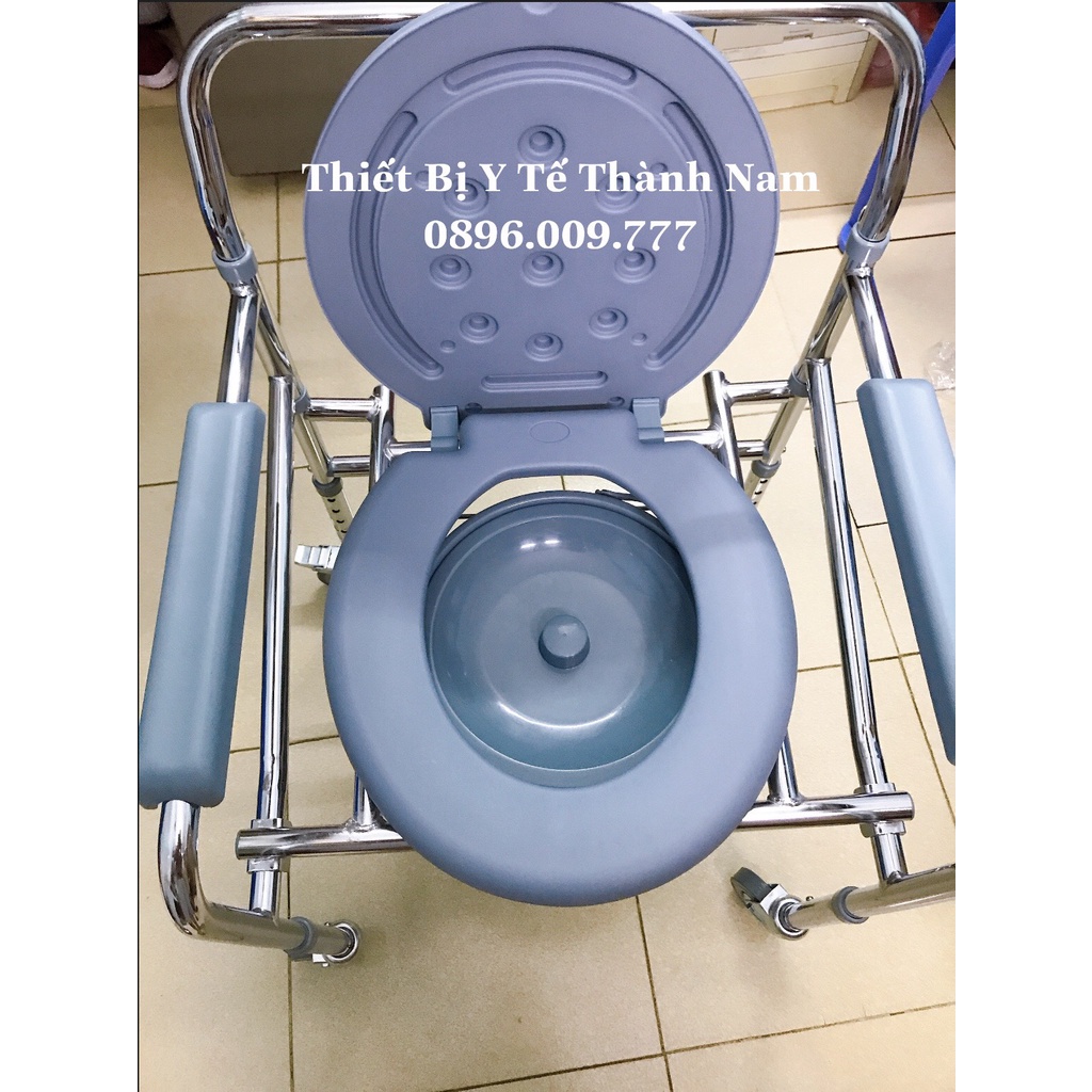 Ghế Bô Vệ Sinh, Ghế Tắm Cao Cấp G696 Có Bánh Xe Di Chuyển Đi Lại Cho Người Già, Bệnh Nhân