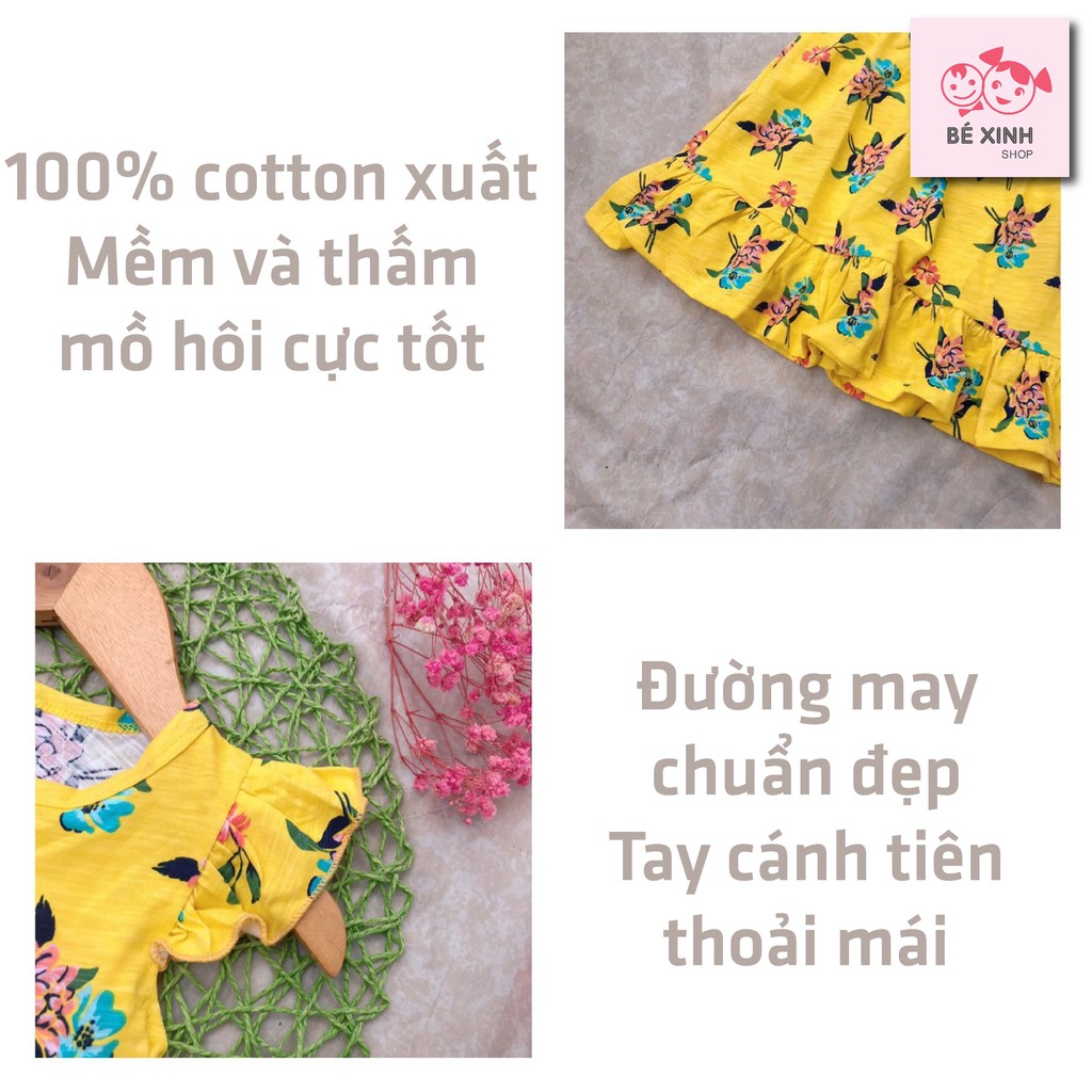 Váy đầm cho bé gái trẻ em hoa nhí XUẤT HÀN [Top Sale] Đầm váy hè cho bé gái thun cotton dáng xòe