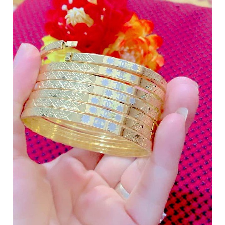 Xi men mạ vàng - khóa vàng thật gồm 07 chiếc Lá Trúc 130R0804 - Cực bền mẫu Mẫu 03.0804 - Bao đổi trả trong vòng nếu sai
