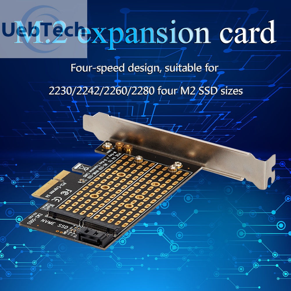 Đầu chuyển đổi thẻ PCIe NVMe SATA M.2 sang PCI-Express 3.0 X4 cho chìa khóa M2 SSD